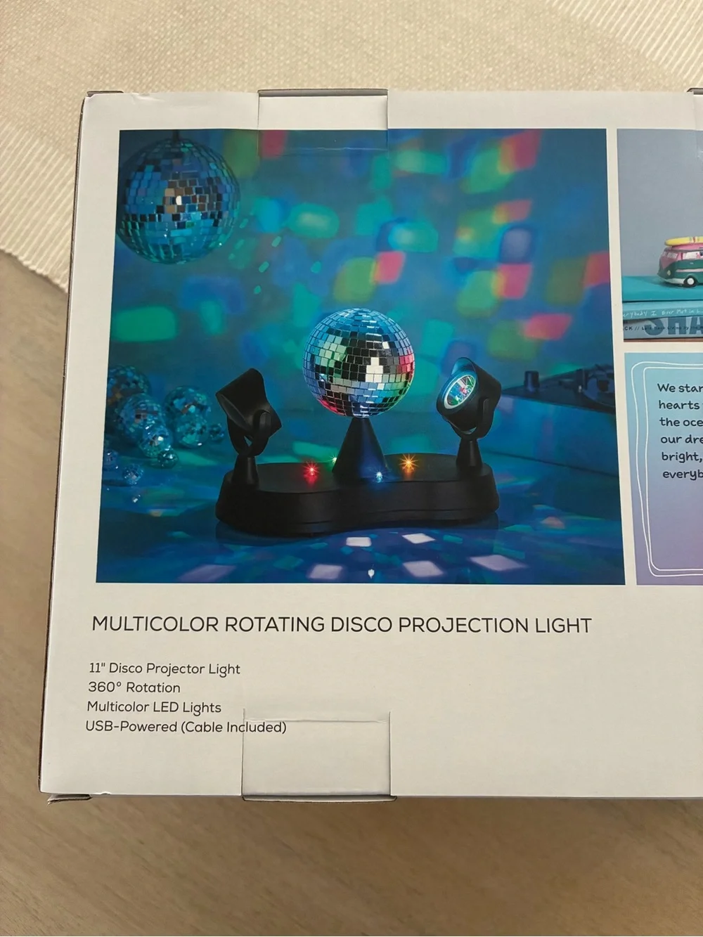 West & Arrow Rotating Disco Ball Party Projector USB Powered